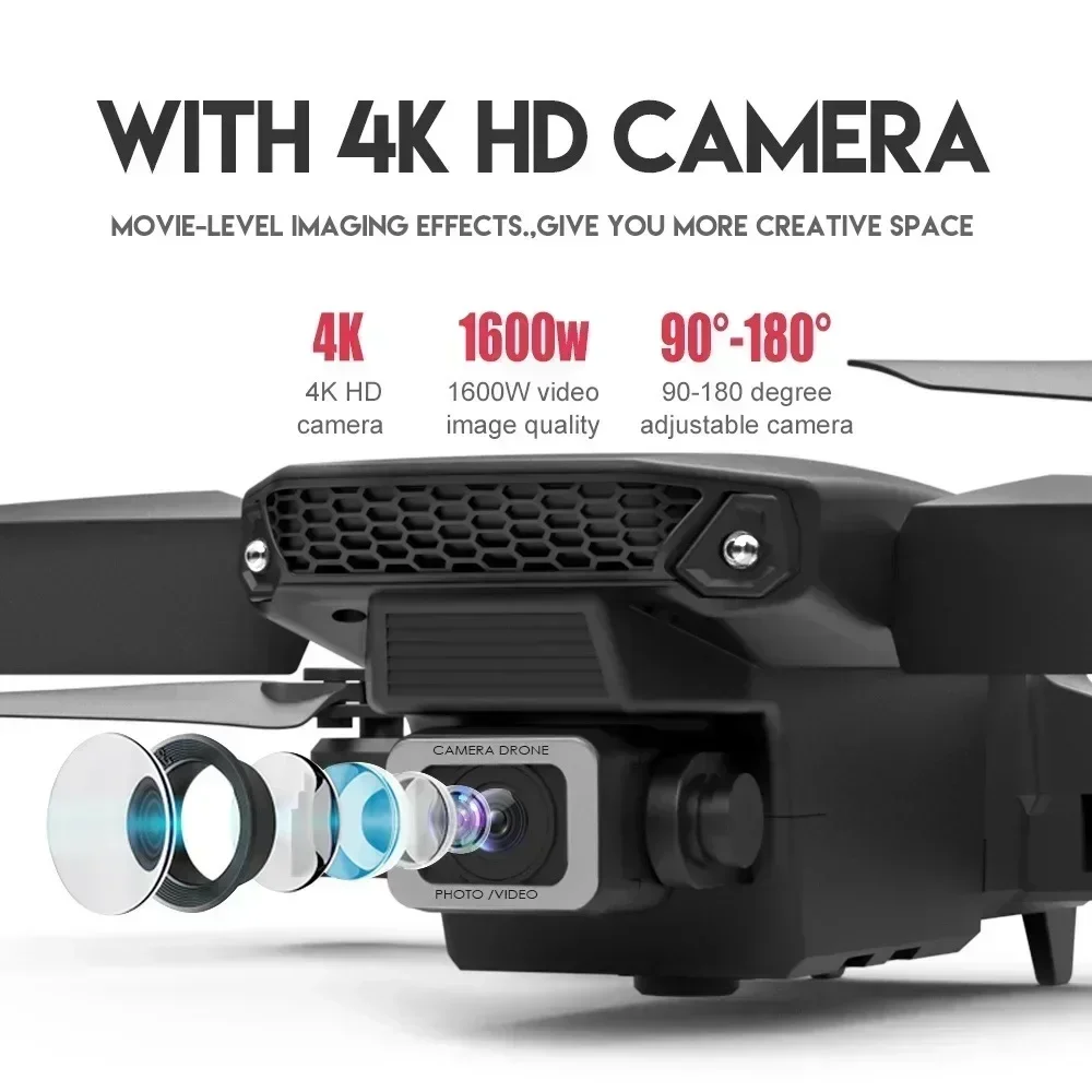 E88 Pro WIFI FPV الطائرة بدون  - مراجعة Drone Camera Night Vision وسعره